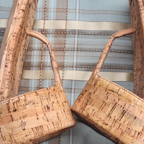 Aerosoles Barry Slides Cork Women's Thong Sandals Mini Wedge Heel. Size 8.5 Med. - Picture 6 of 16